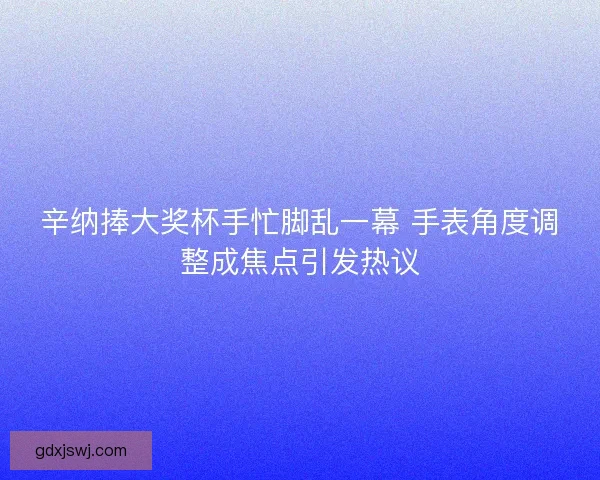 辛纳捧大奖杯手忙脚乱一幕 手表角度调整成焦点引发热议